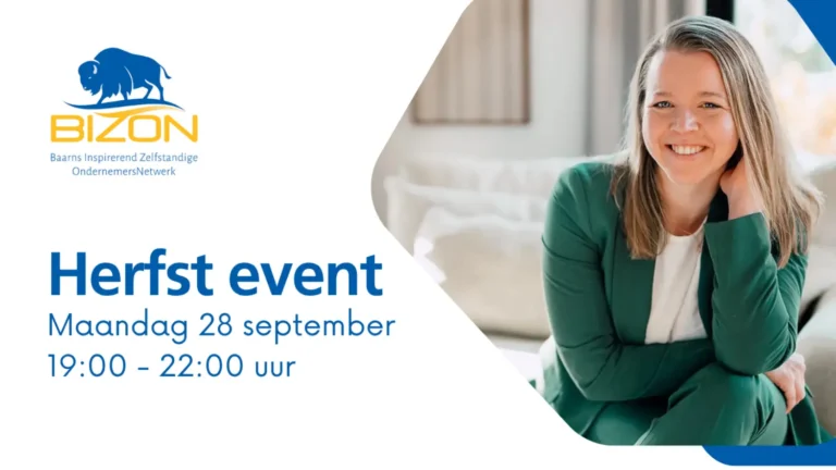 Bizon banner Herfstevent 2026 Britte Koppel